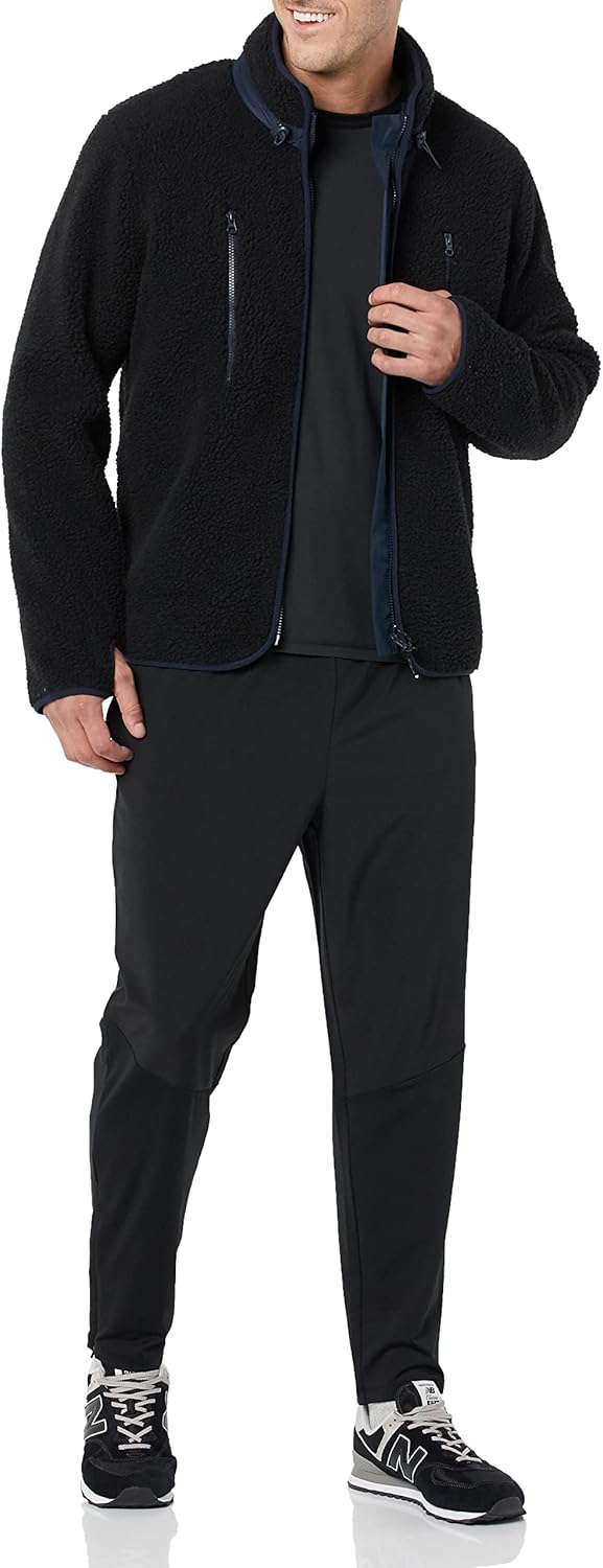 Men's Teddy Fleece Full-Zip Jacket with Chest Pockets