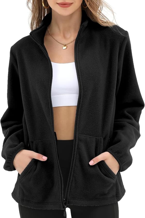 Women's Fleece Jacket with 6 Pockets (XS-2XL)