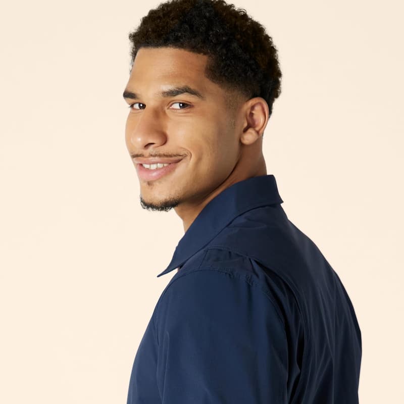 Men's Lightweight Stretch Zip-Up Bomber Jacket