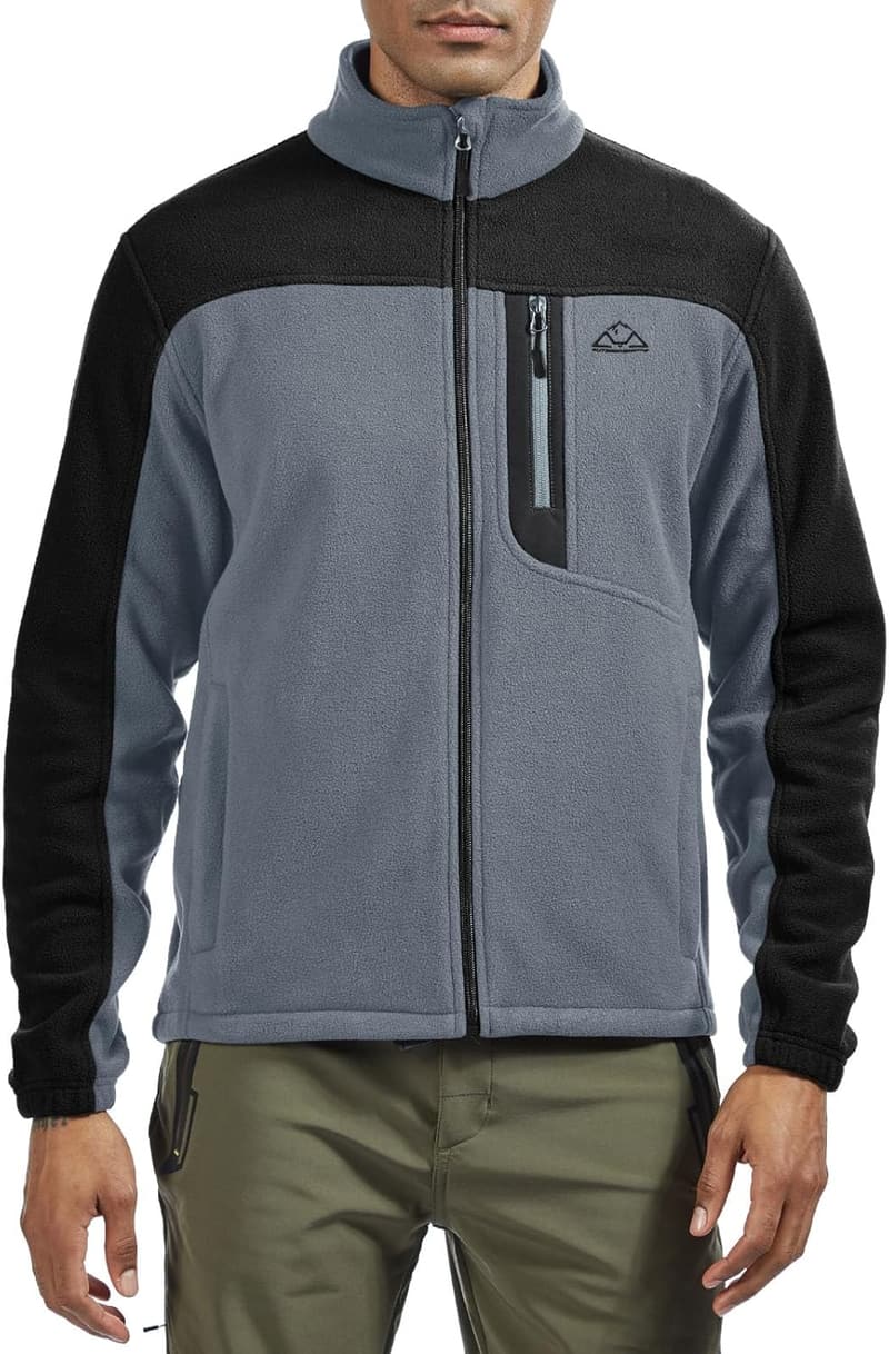 Men's Lightweight Fleece Jacket for Outdoor Hiking
