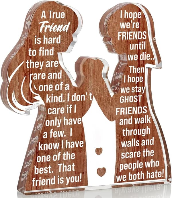Inspirational Friendship Plaque for Women's Birthday