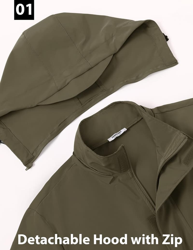 Men's Waterproof Lightweight Packable Rain Jacket