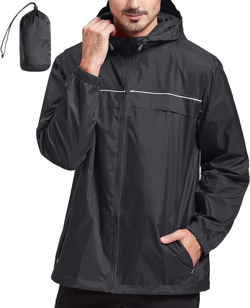 Men's Lightweight Waterproof Rain Jacket
