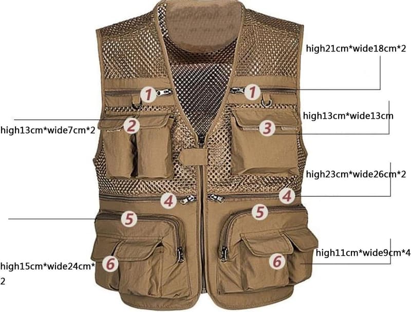 Men's Outdoor Fishing Vest with Pockets