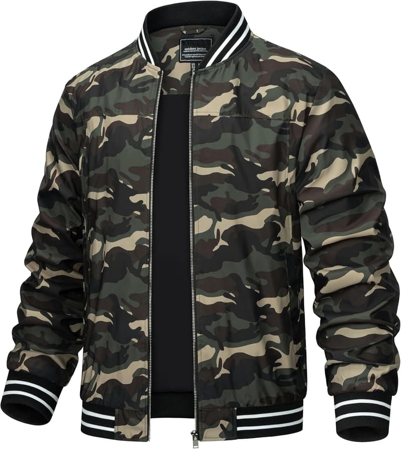 Men's Lightweight Windbreaker Jacket with Pockets