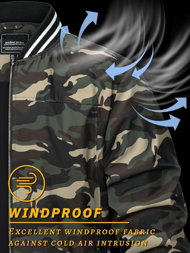 Men's Lightweight Windbreaker Jacket with Pockets