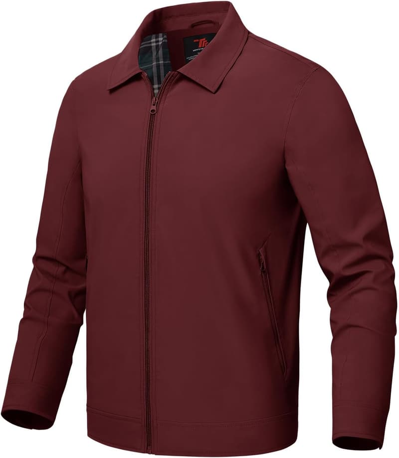 Men's Lightweight Windbreaker Jacket with Pockets