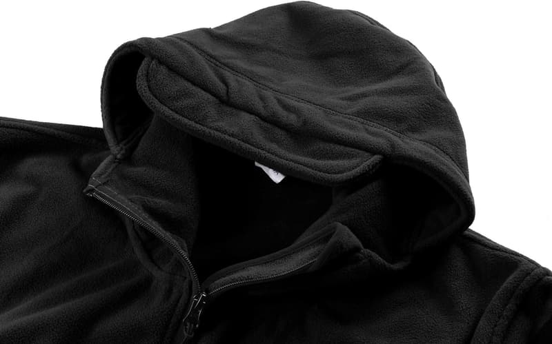 Men's Tactical Fleece Hooded Jacket for Outdoor Adventures