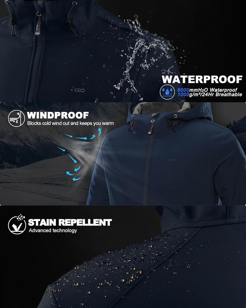 Men's Lightweight Waterproof Hooded Softshell Jacket