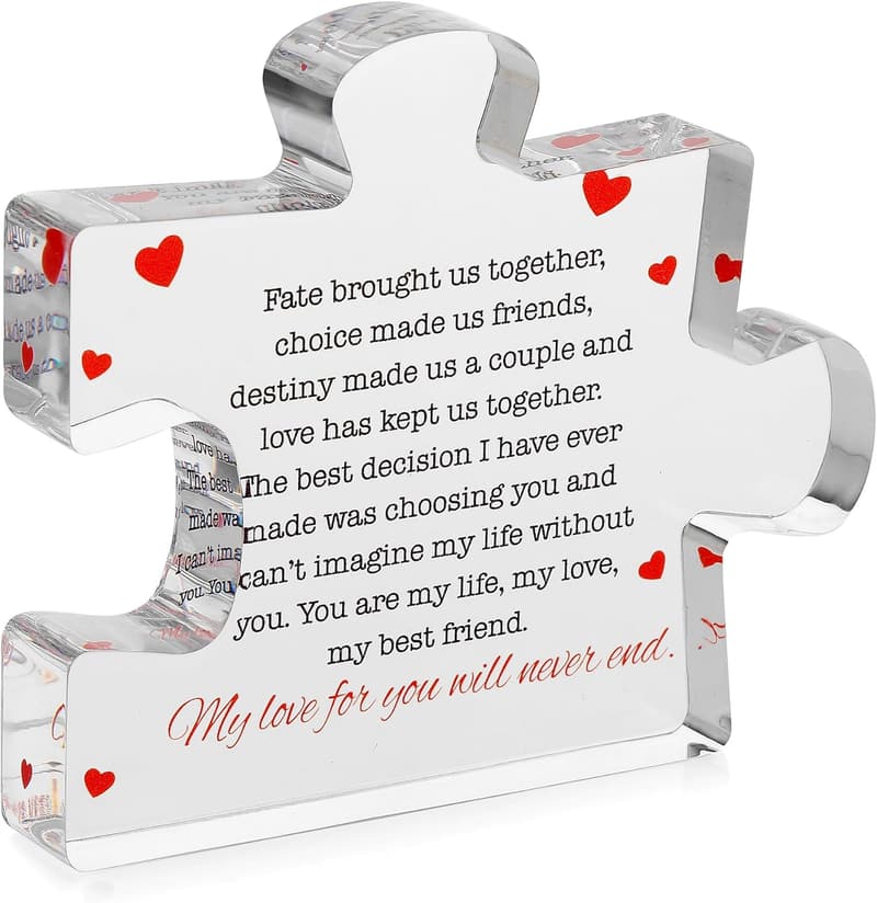Valentine's Day Acrylic Block Puzzle for Couples