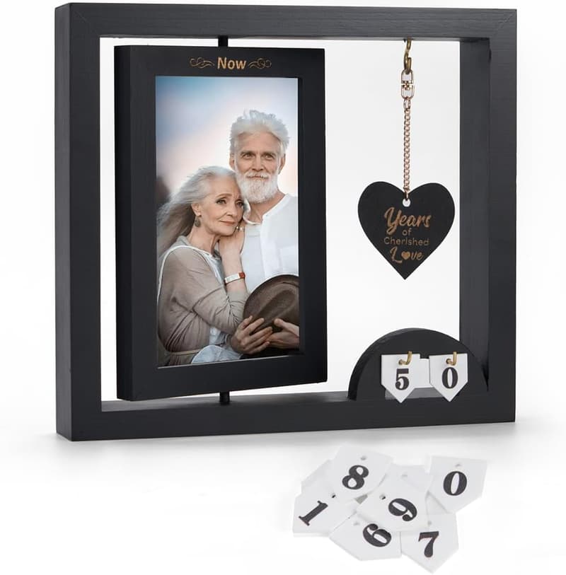 Happy Anniversary Wooden Picture Frame for Couples