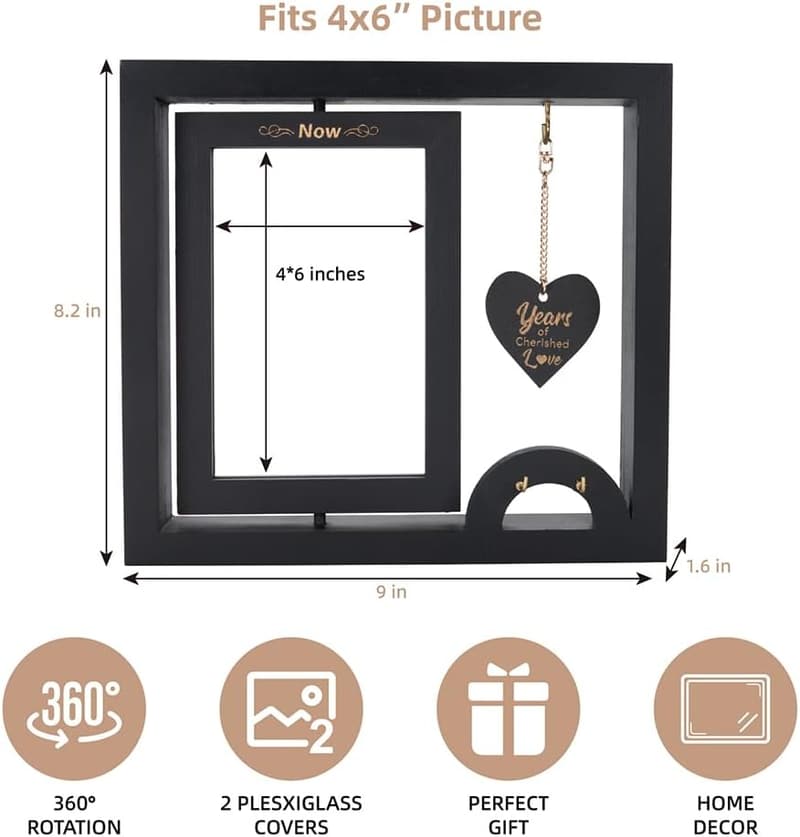 Happy Anniversary Wooden Picture Frame for Couples