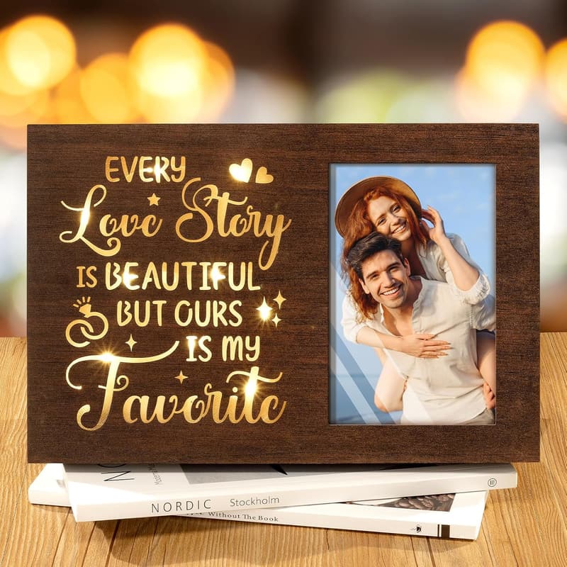 Wedding Gifts for Couples - Romantic 4x6 Picture Frame