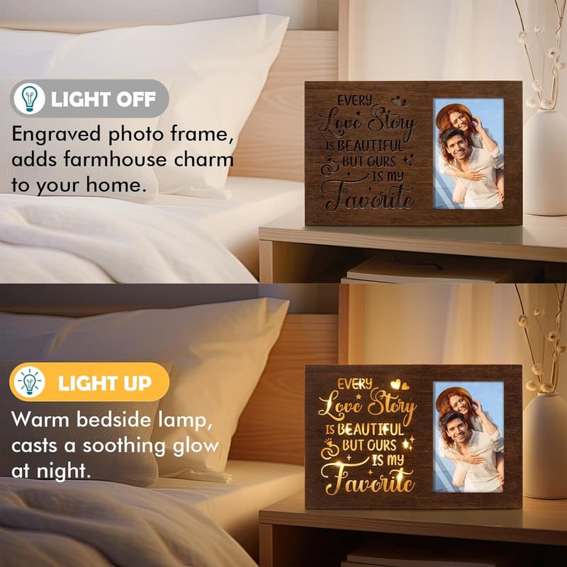 Wedding Gifts for Couples - Romantic 4x6 Picture Frame