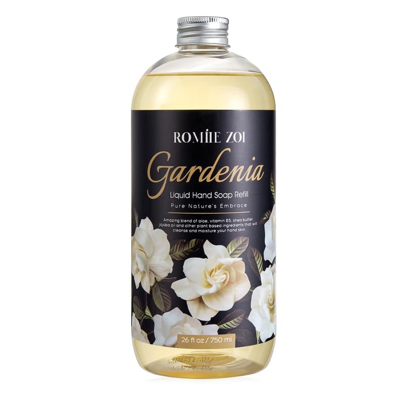 Gardenia Liquid Hand Soap Refill - Gentle Moisturizing Formula, 750 ML