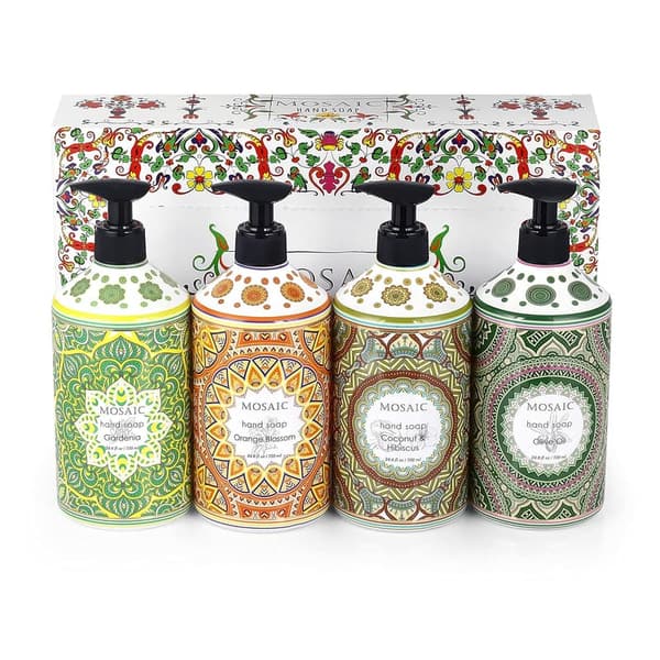 Mosaic Liquid Hand Soap Gift Set – 4 Fragrances, 24.6 fl oz Each