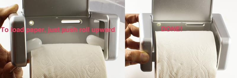 One-Handed Easy-Snap Toilet Paper Holder