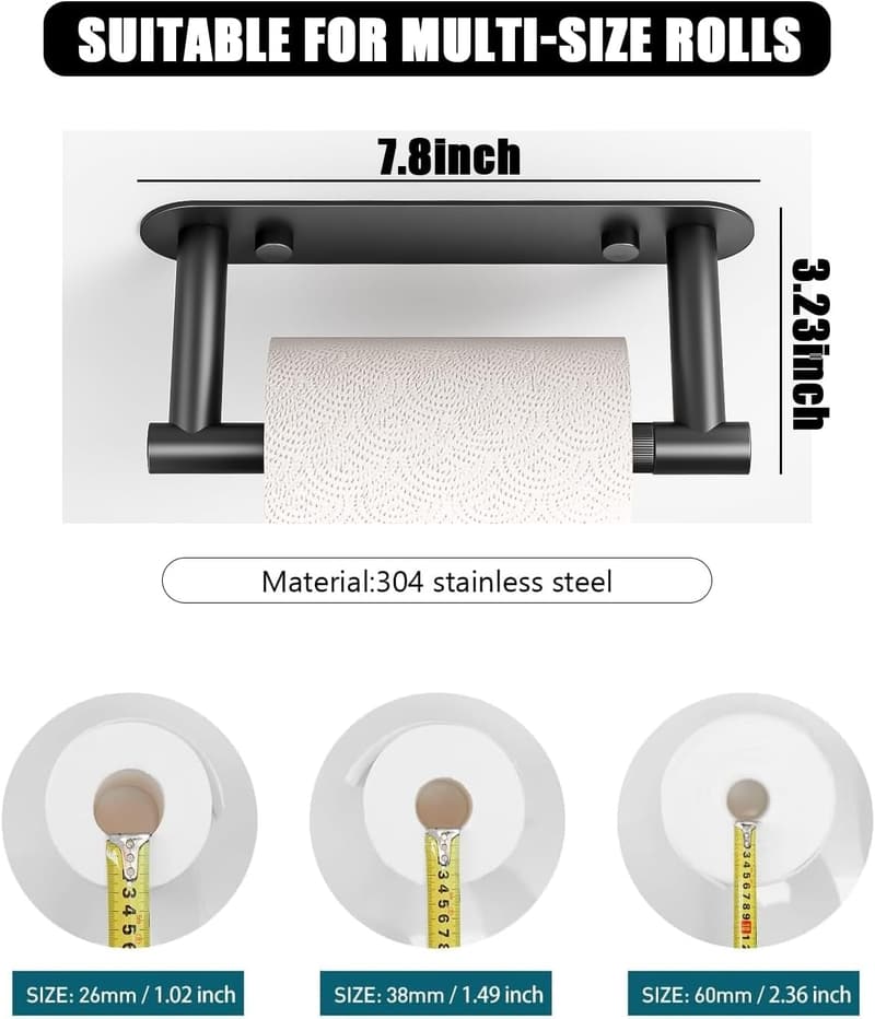 Stainless Steel Wall-Mounted Toilet Paper Holder - Swivel Design
