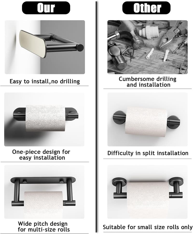Stainless Steel Wall-Mounted Toilet Paper Holder - Swivel Design