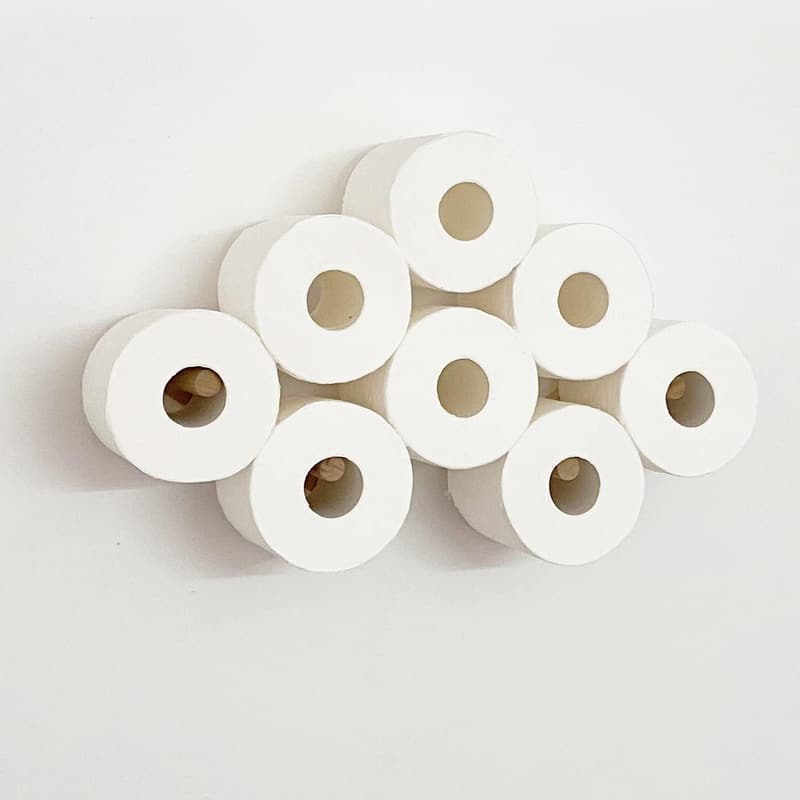 Cute Cloud Toilet Paper Holder - Space-Saving Wooden Decor