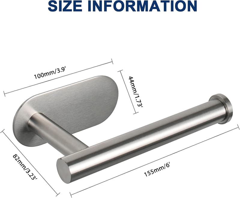 Self-Adhesive Rustproof Stainless Steel Toilet Paper Holder