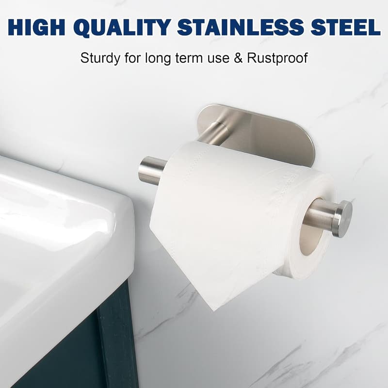 Self-Adhesive Rustproof Stainless Steel Toilet Paper Holder