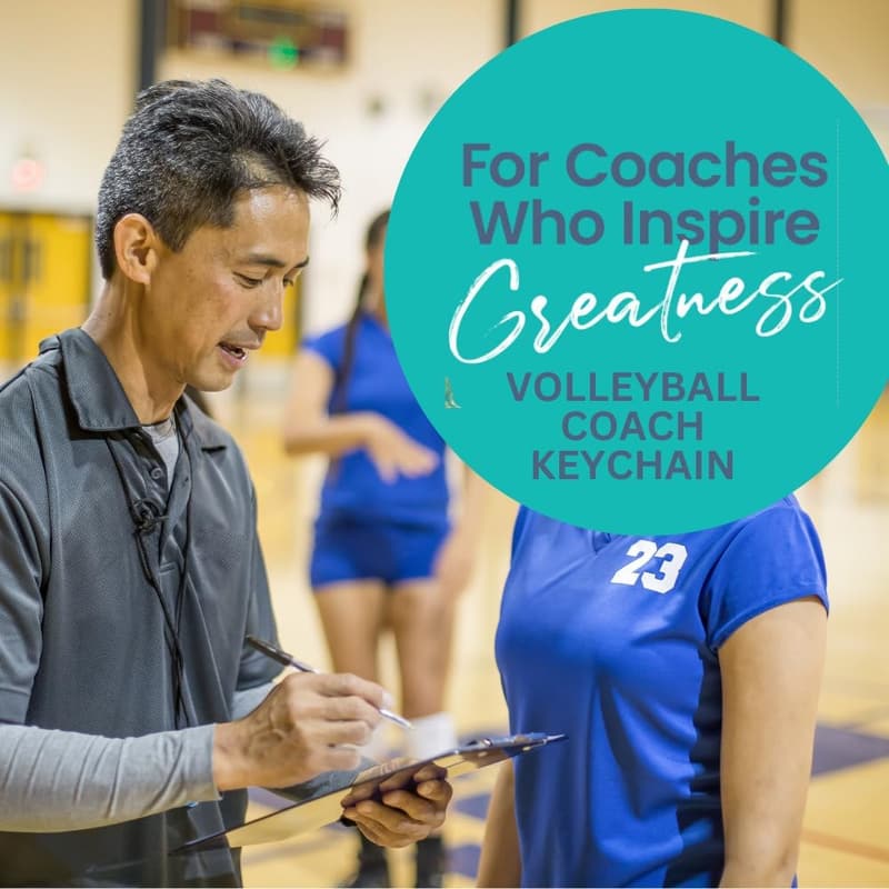 Volleyball Coach Keychain - Stainless Steel Gift