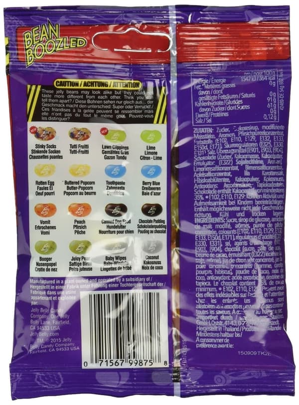Bean Boozled Jelly Belly 1.9 oz. Candy Bag