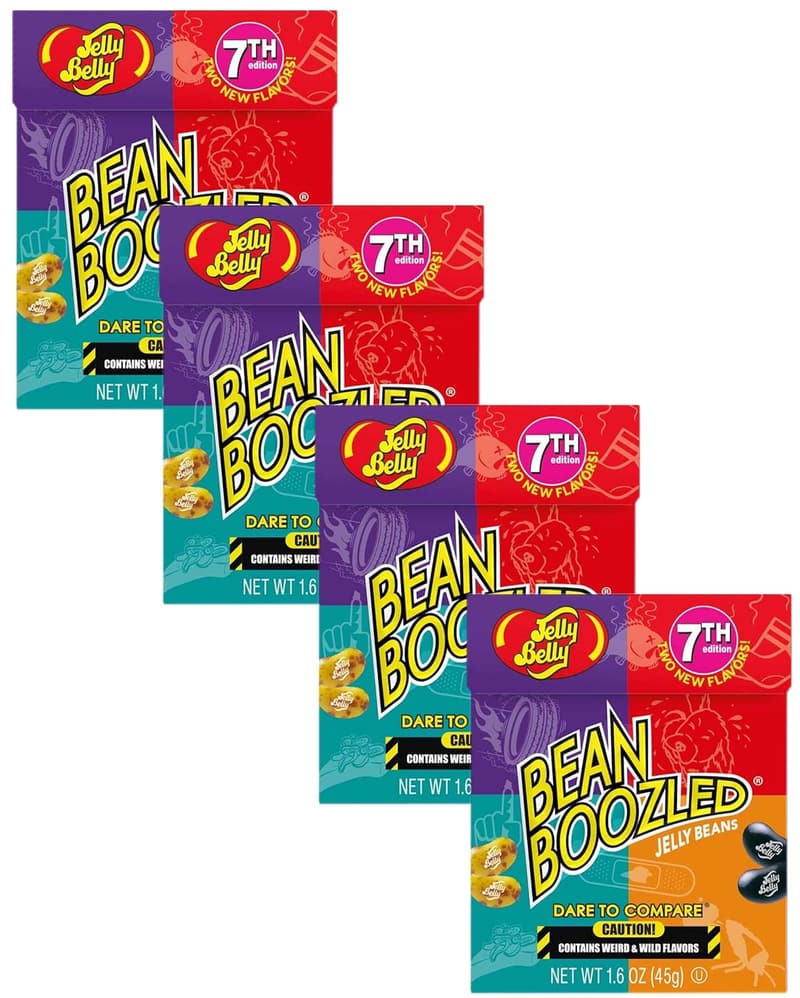 BeanBoozled 7th Edition Jelly Beans Party Favors, 1.6 oz Pack of 4