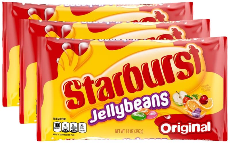 Starrburst Chewy Jelly Beans, 14 oz Bag (Pack of 3)