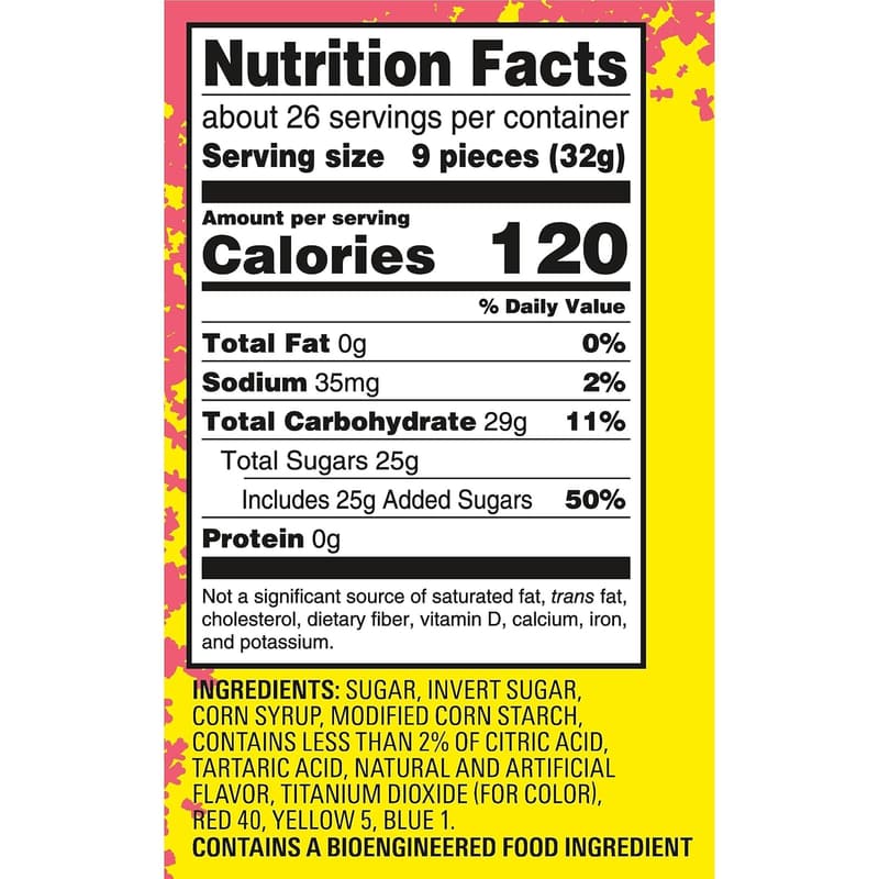 SOUR PATCH KIDS Watermelon Candy, Family Size, 1.8 lb