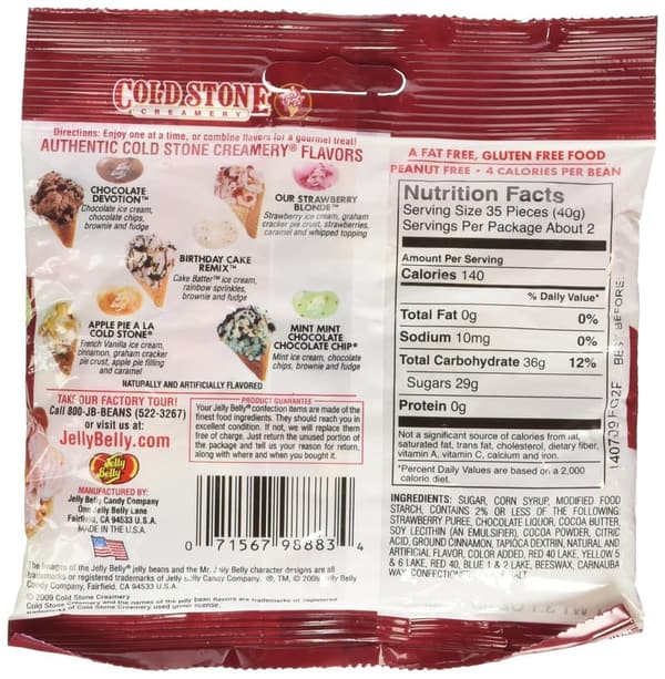 Cold Stone Ice Cream Parlor Jelly Belly Mix - 3.1 Oz