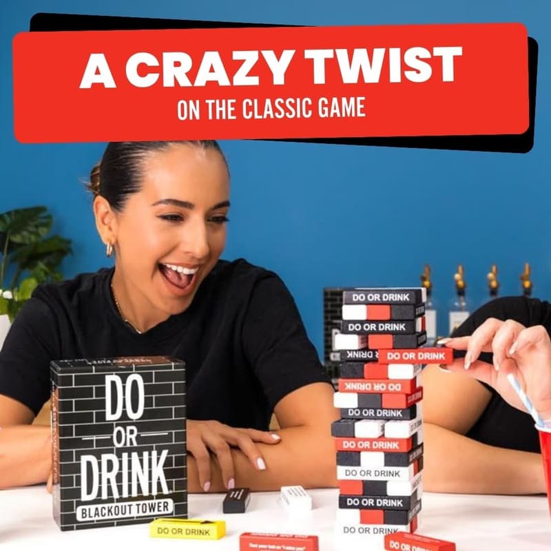 Blackout Tower Drinking Game for Adults - Fun Party Activity