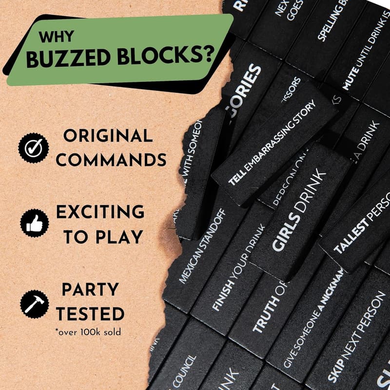 Hilarious Adult Drinking Game - 54 Blocks Party Starter