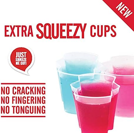 50 EZ-Squeeze 2oz Jello Shot Cups with Lids - Stackable Design