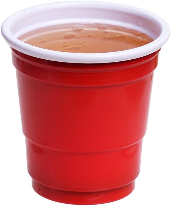 Mini Red Shot Glasses - 2.5 Oz Disposable Party Cups - 200 Count
