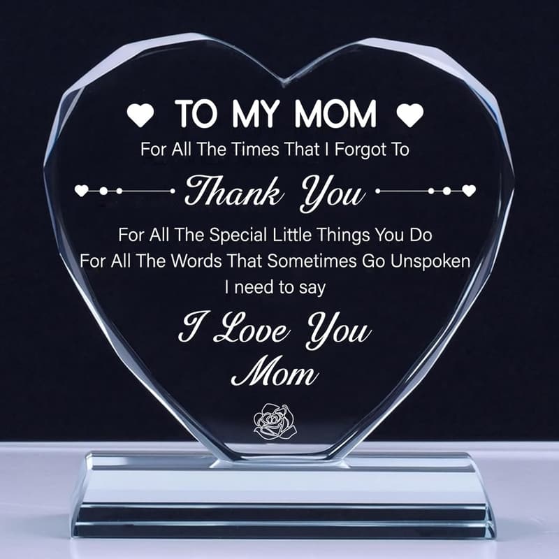 K9 Crystal Keepsake for Mom - Birthday & Mother's Day Gift