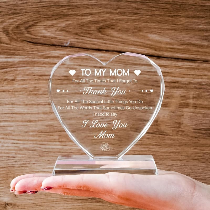 K9 Crystal Keepsake for Mom - Birthday & Mother's Day Gift