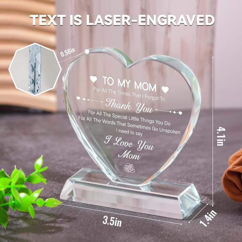 K9 Crystal Keepsake for Mom - Birthday & Mother's Day Gift