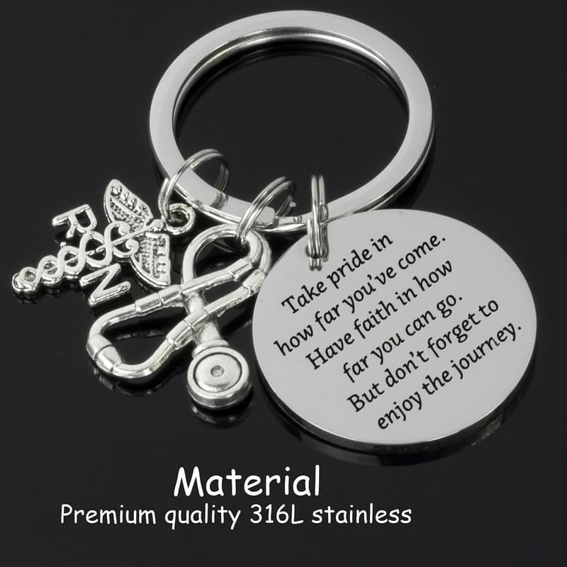 Nursing Keychain Gift for New Nurses - RN Charms