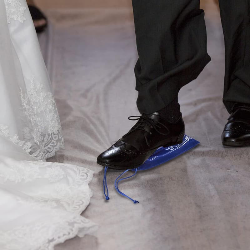 Jewish Wedding Breaking Glass Kit in Navy Velvet Bag - Mazel Tov