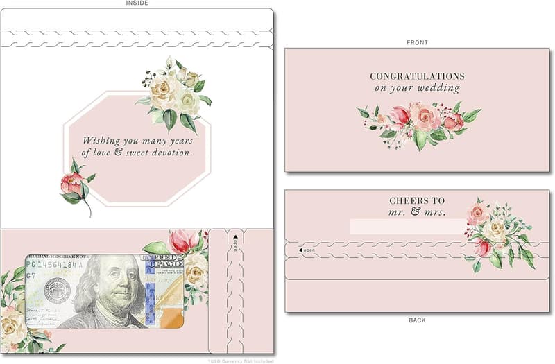 Wedding Card | Zip-Open Money Holder for Cash & Gift Cards