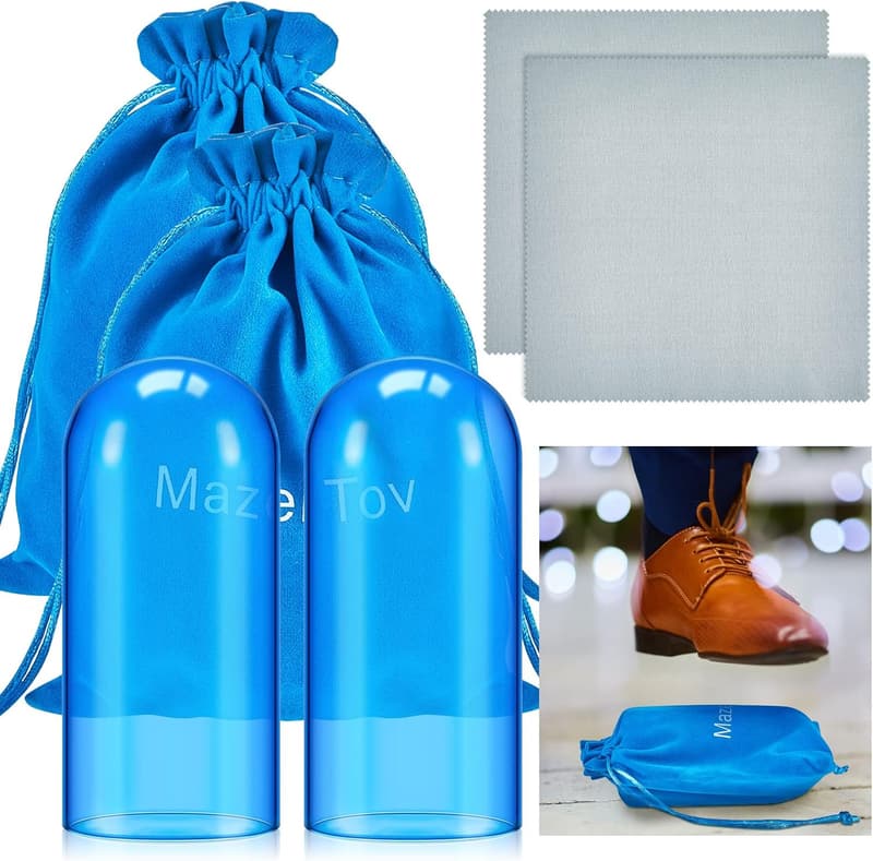 Jewish Wedding Glass Breaking Kit with Blue Vessel & Bag