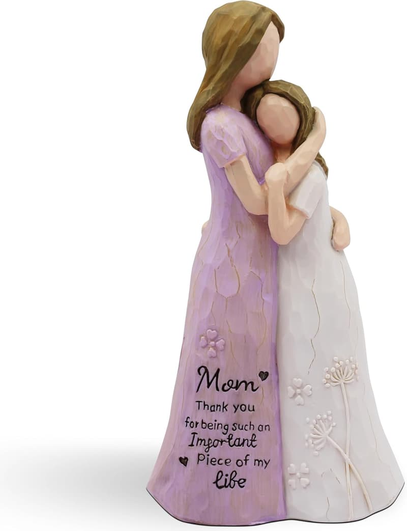 Birthday Gifts for Mom - Hand-Painted Sculpted Figure (Purple)