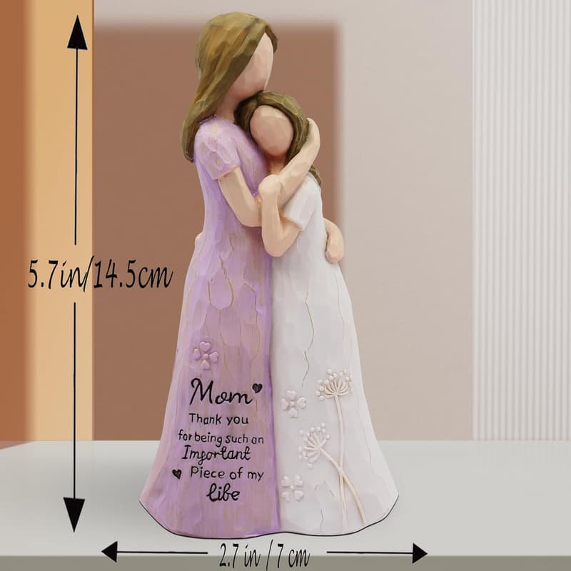 Birthday Gifts for Mom - Hand-Painted Sculpted Figure (Purple)