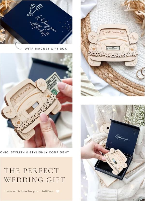 Bride and Groom Money Card Holders for Weddings
