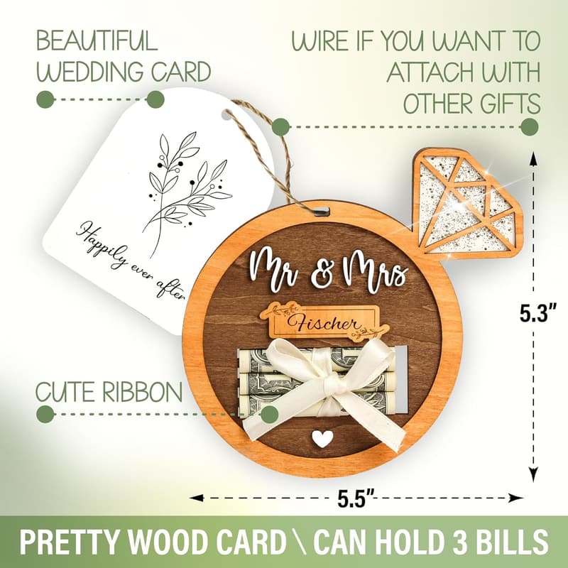 Congratulations Wedding Card for Newlyweds - Money Holder