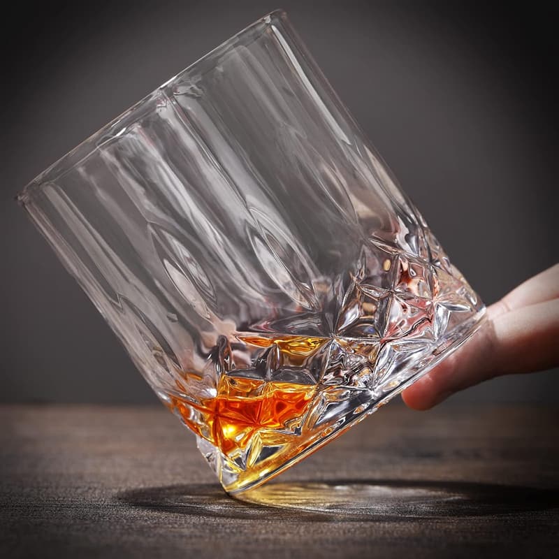 Elegant 10 oz Old Fashioned Whiskey Glasses - 18 Pack