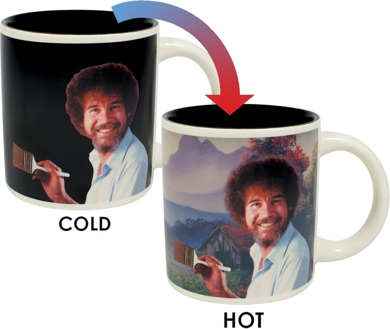 Bob Ross Heat Changing Mug - Fun Gift Box with Scene Reveal
