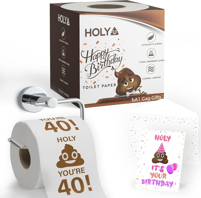 40th Birthday Prank Toilet Paper - Ultra Soft 3 Ply